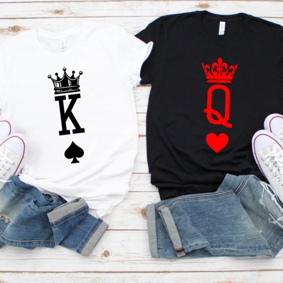 Tops - T-shirt for men and women king and Queen